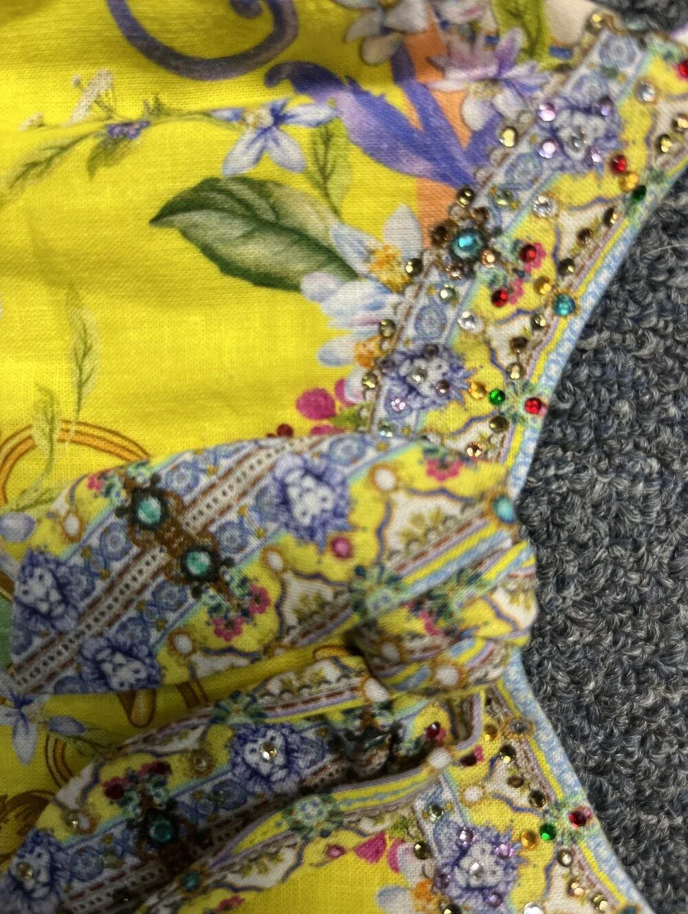 Milla By CAMILLA LUXERY AUSTRALIAN LINEN Bright Yellow Floral Girls' Sundress 4